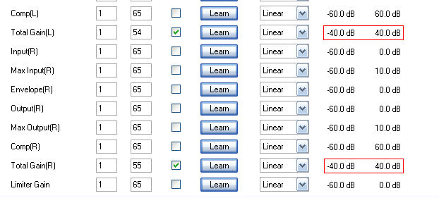 Step 04 - Change the range to -40, +40 dB (since it's the parametrEQ parameters max range)